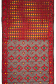 Red Handloom Jamdani Cotton Saree 10077541