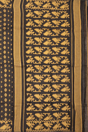 Black Handloom Jamdani Cotton Saree 10077547