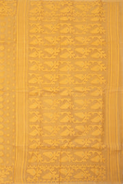 Yellow Handloom Jamdani Cotton Saree 10077548