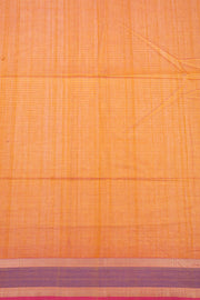 Orange Maheshwari Silk Cotton Saree 10077554