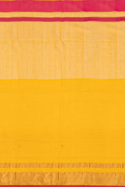 Yellow Printed Silk Cotton Saree 10077561