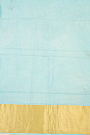 Blue Printed Maheshwari Silk Cotton Saree 10077563