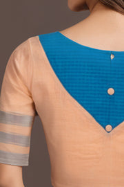 Peach Andhra Cotton Blouse 10074423