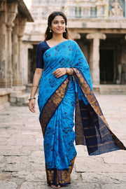 Light Blue Sungudi Saree 10078066