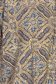 Green Full Sleeve Ajrakh Printed Cotton Mens Shirt 10071166