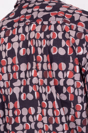 Black Half Sleeve Jahota Printed Cotton Mens Shirt 10074315