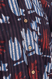 Brown Half Sleeve Jahota Printed Cotton Mens Shirt 10072994