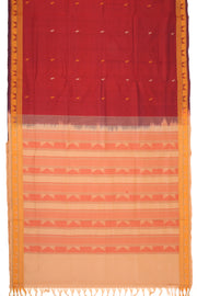 Maroon Kanchi Silk Cotton Saree 10077973