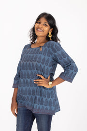 Blue Bagh Printed Cotton Kurti 10071576