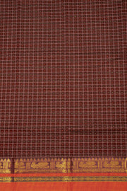 Maroon Thousand Buttas Chettinad Cotton Saree 10075969