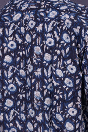 Blue Half Sleeve Jahota Printed Cotton Mens Shirt 10074323