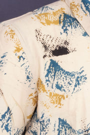 Cream Half Sleeve Ajrakh Printed Cotton Mens Shirt 10072712