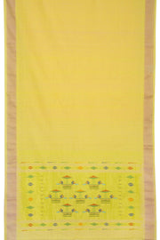 Harvest Gold Yellow Handloom Paithani Cotton Saree 10062504