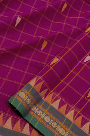Magenta Handloom Chettinad Cotton Saree 10075142