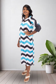 Multicolour Printed Vegan Charmeuse Silk Dress 10074055