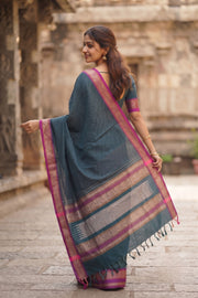 Green Kanchi Cotton Saree 10069240