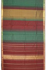 Green Kanjivaram Silk Saree with Zari Border 10077921
