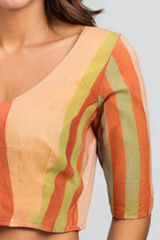 Orange Andhra Cotton Blouse10074427