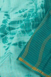 Turquoise Blue Sungudi Cotton Saree 10078019