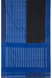Ink Blue Handloom Pochampally Ikat Cotton Saree - Avishya