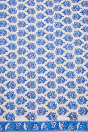 Steel Blue Solid Style Kota Cotton Saree with Contrast Blouse 10074185