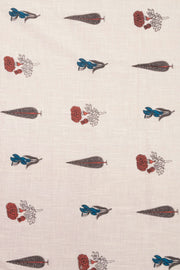 Peach Orange Solid Style Kota Cotton Saree with Contrast Blouse 10074188