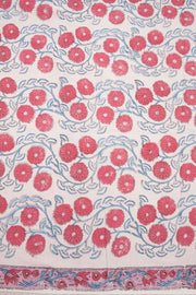 Magenta Pink Solid Style Kota Cotton Saree with Contrast Blouse 10074190