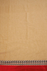 Beige Santipuri Tant Bengal Cotton Saree 10069065 - Avishya