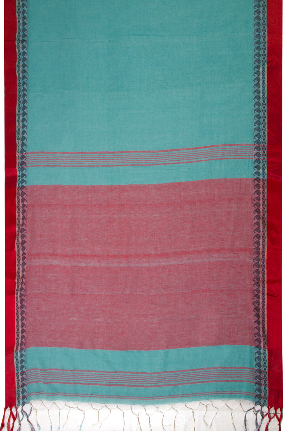 Blue Shantipur Tant Bengal Cotton Saree 10069066 - Avishya
