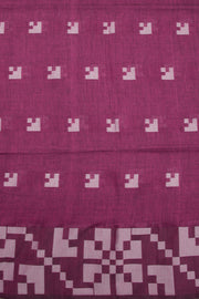 Maroon Bengal Cotton Saree