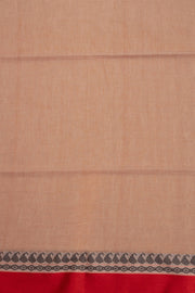 Beige Shantipur Tant Bengal Cotton Saree 10074969