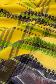 Yellow Dhaniakhali Cotton Sarees Without Blouse 10075208