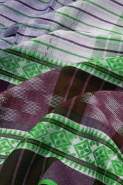 Grey Dhaniakhali Cotton Saree Without Blouse 10075212