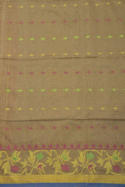 Maroon Bengal Handwoven Cotton Saree 10075316