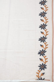 Cream Bengal Handwoven Cotton Saree 10075352