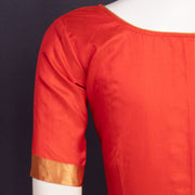 Sunburst Orange Kanjivaram Silk Blouse 10076644