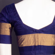 Mystic Purple Blue Kanjivaram Silk Blouse 10076647