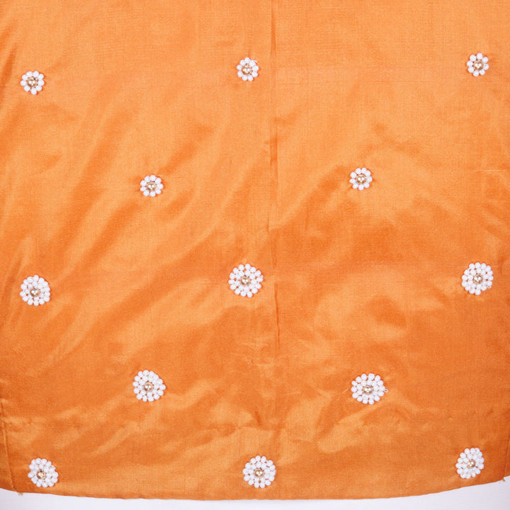 Brown Aari Embroidered Silk Blouse 10069590 - Avishya