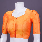Orange Aari Embroidered Silk Blouse 10069591 - Avishya