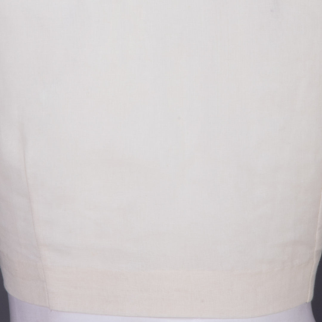 Cream Batik Handpainted Cotton Blouse - Avishya