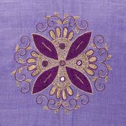 Lavender Aari Embroidered Mangalgiri Cotton Blouse 10077748