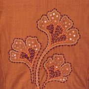 Brown Embroidered  Mangalgiri Cotton Blouse 10070742