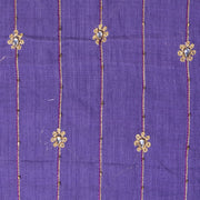 Purple Aari Embroidered Mangalgiri Cotton Blouse 10077747