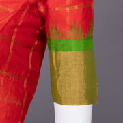 Red Gadwal Silk Blouse 10072440
