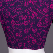 Purple Kutchi Hand Block Printed Cotton Blouse 10072459