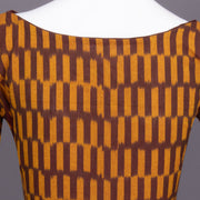 Brown Ikat Cotton Blouse 10072478
