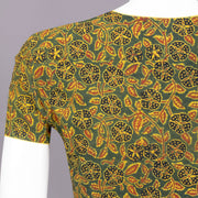 Green Ajrakh Printed Cotton Blouse