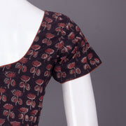 Black Jahota Printed Cotton Blouse 10072521