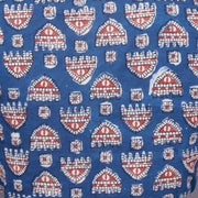 Blue Jahota Print Cotton Blouse 10072527
