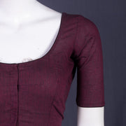Maroon Handcrafted Cotton Solid Blouse 10073197